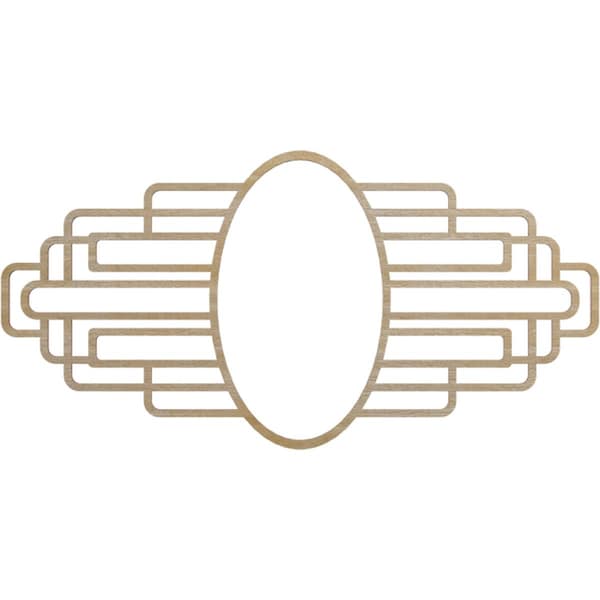 Ekena Millwork Elizabeth Wood Fretwork Pierced Medallion, 24"W x 12"H x 6 5/8"IW x 11 3/8"IH x 3/8"T, Hickory CMWP24X12X0375EBHI - main